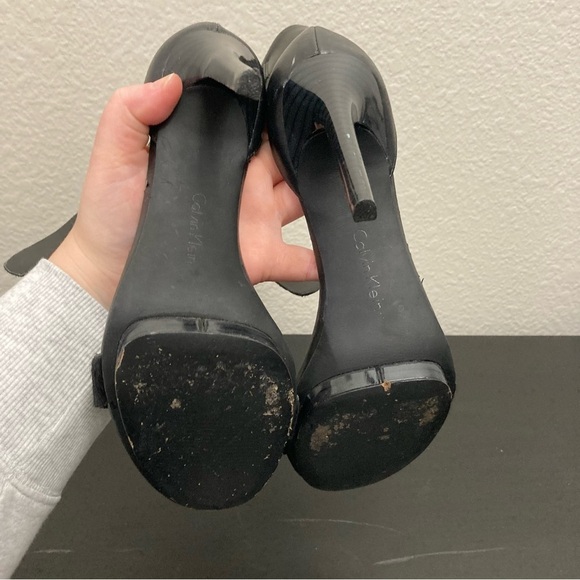 Calvin Klein Vivian Ankle Strap Heels - Black - Size 8 - Picture 7 of 8